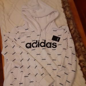 Adidas  NWT White/Black  hoodie